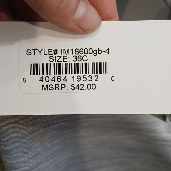 NWT Isaac Mizrahi Gray Women's Bra 36C - Picture 7 of 9